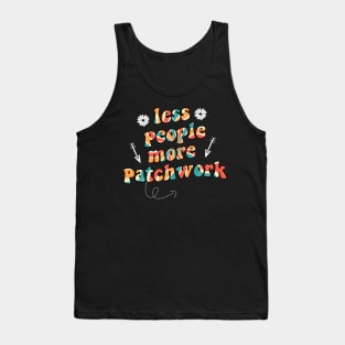 less people more patchwork Tank Top